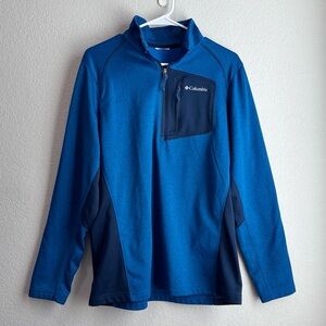 Men’s Columbia Jackson Creek Half Zip Pullover Sweater Jacket Blue Large